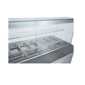 SM 110,  Ψυγείο σαλατών με βιτρίνα για λεκανάκια GN 1/4 BAMBAS